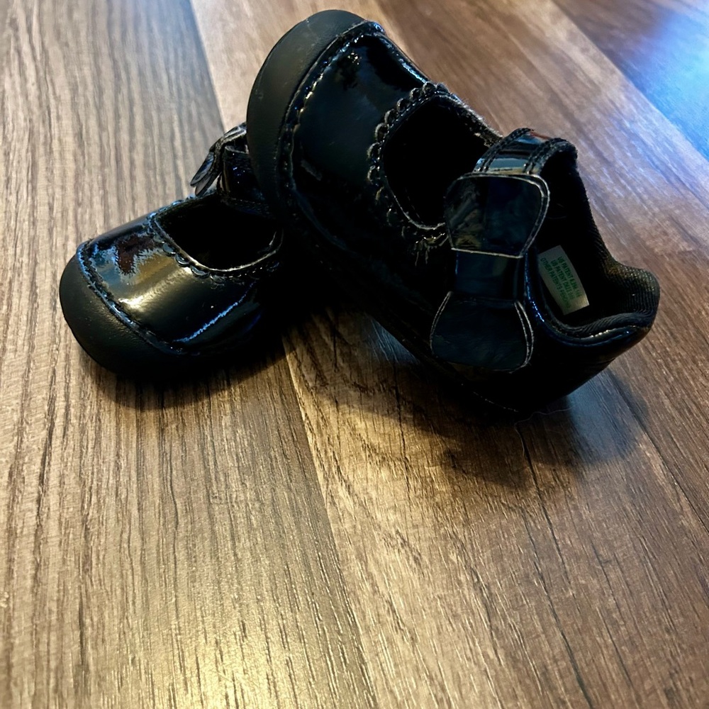 Stride Rite Black Patent Mary Jane Kids Shoes